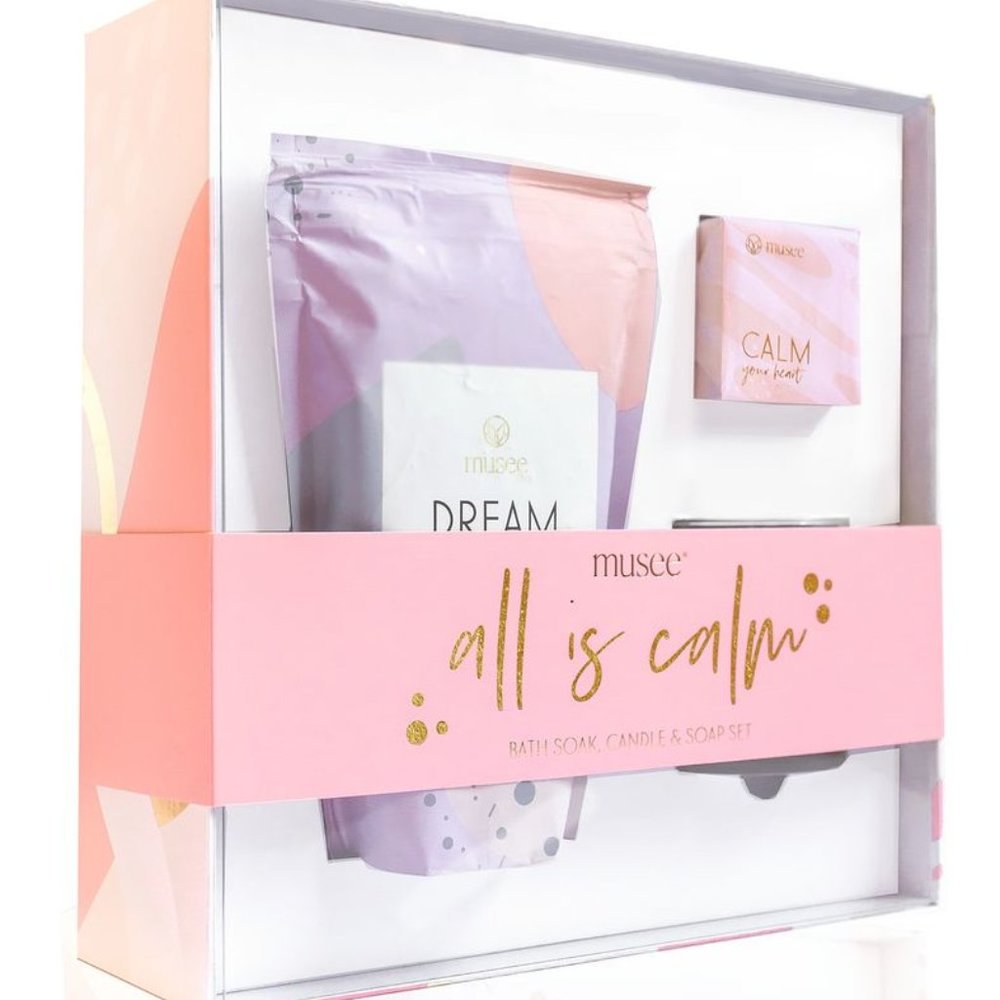 Musee 3-Pc Bath Gift Set Soak Candle and Soap